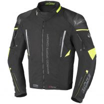 BÜSE ROCCA TEXTILE JACKET black / neon yellow