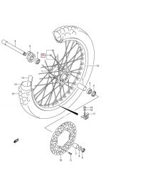 Suzuki 55320-36E00 stipinų komplektas priekinio rato