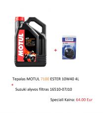 Tepalas MOTUL 7100 ESTER 10W40 4L+Suzuki alyvos filtras 16510-07J10