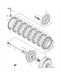 RM-Z450 09-20m sankabos diskų komplektas 21441-37F30/ 21441-35G00